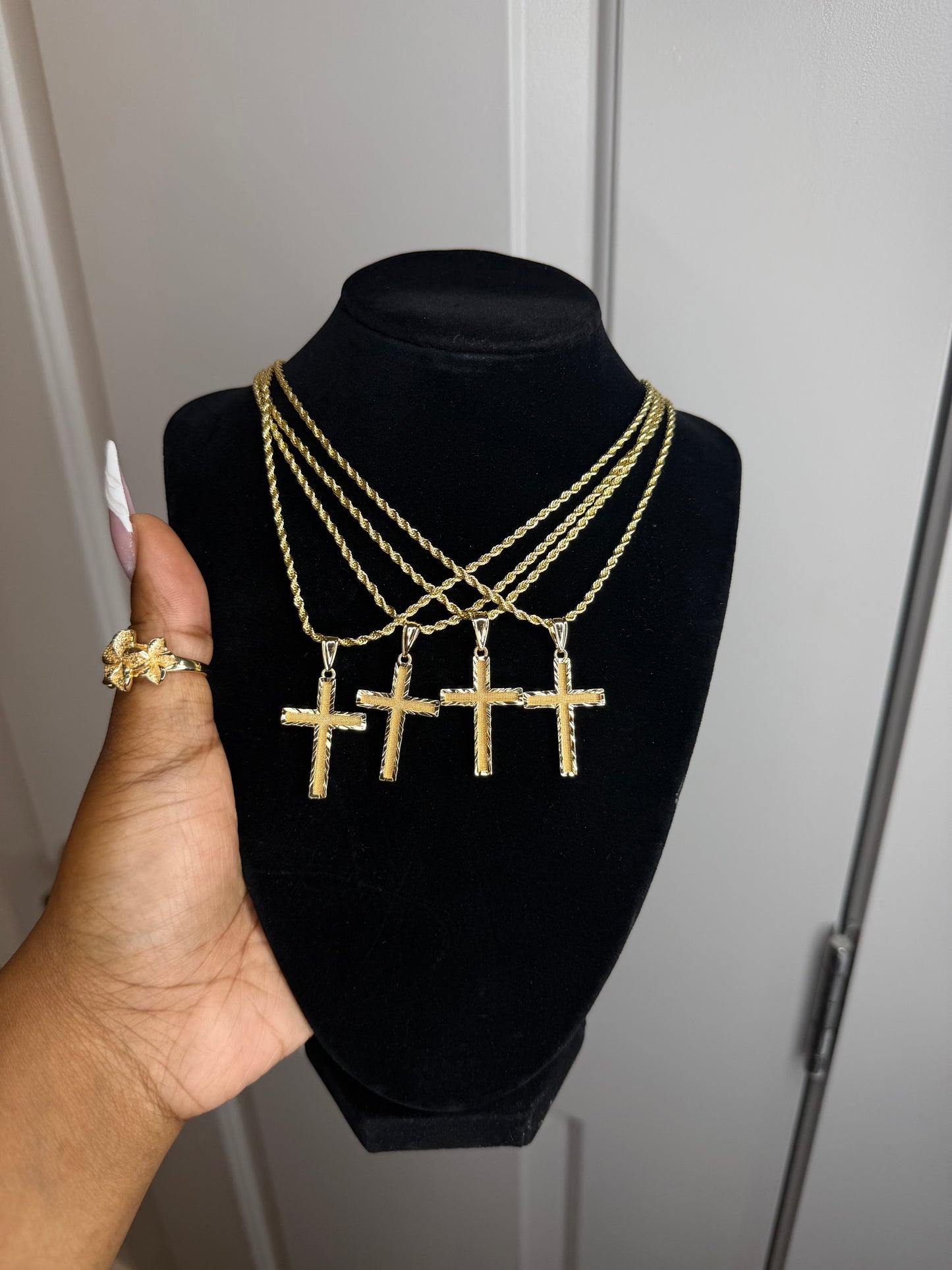 Nugget Cross Necklace