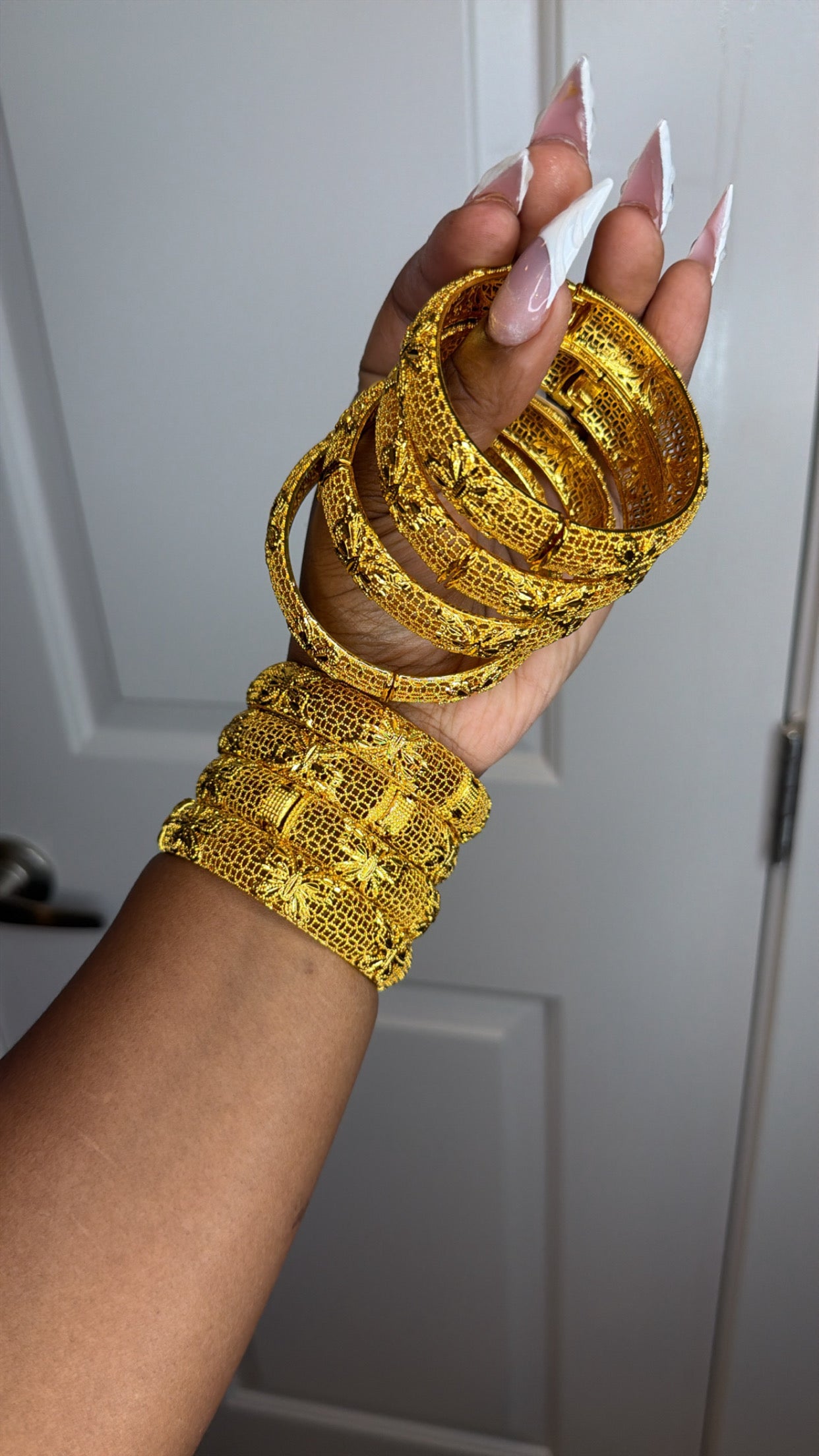 24k Butterfly Bangle