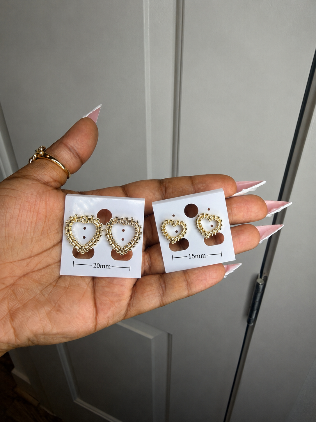 Nugget Heart Studs