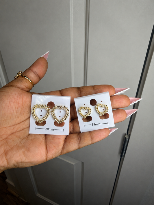 Nugget Heart Studs