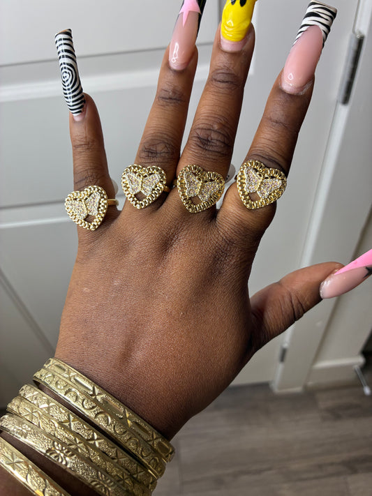 Butterfly Heart Ring