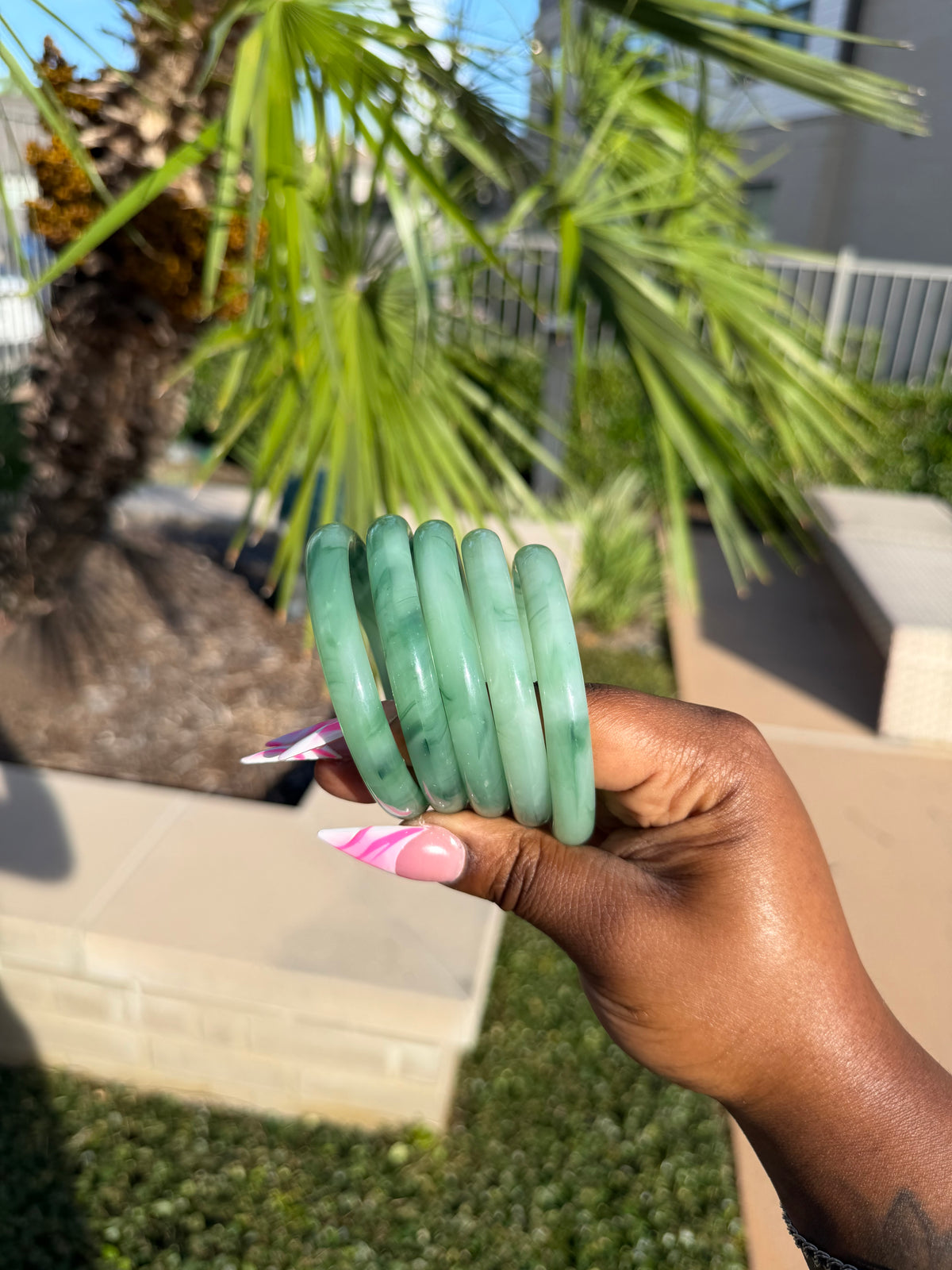 Shades of Green Jade Bangles