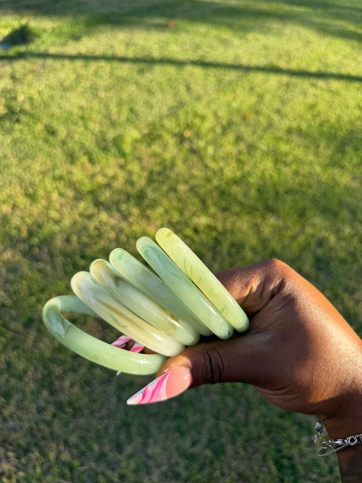 Shades of Green Jade Bangles