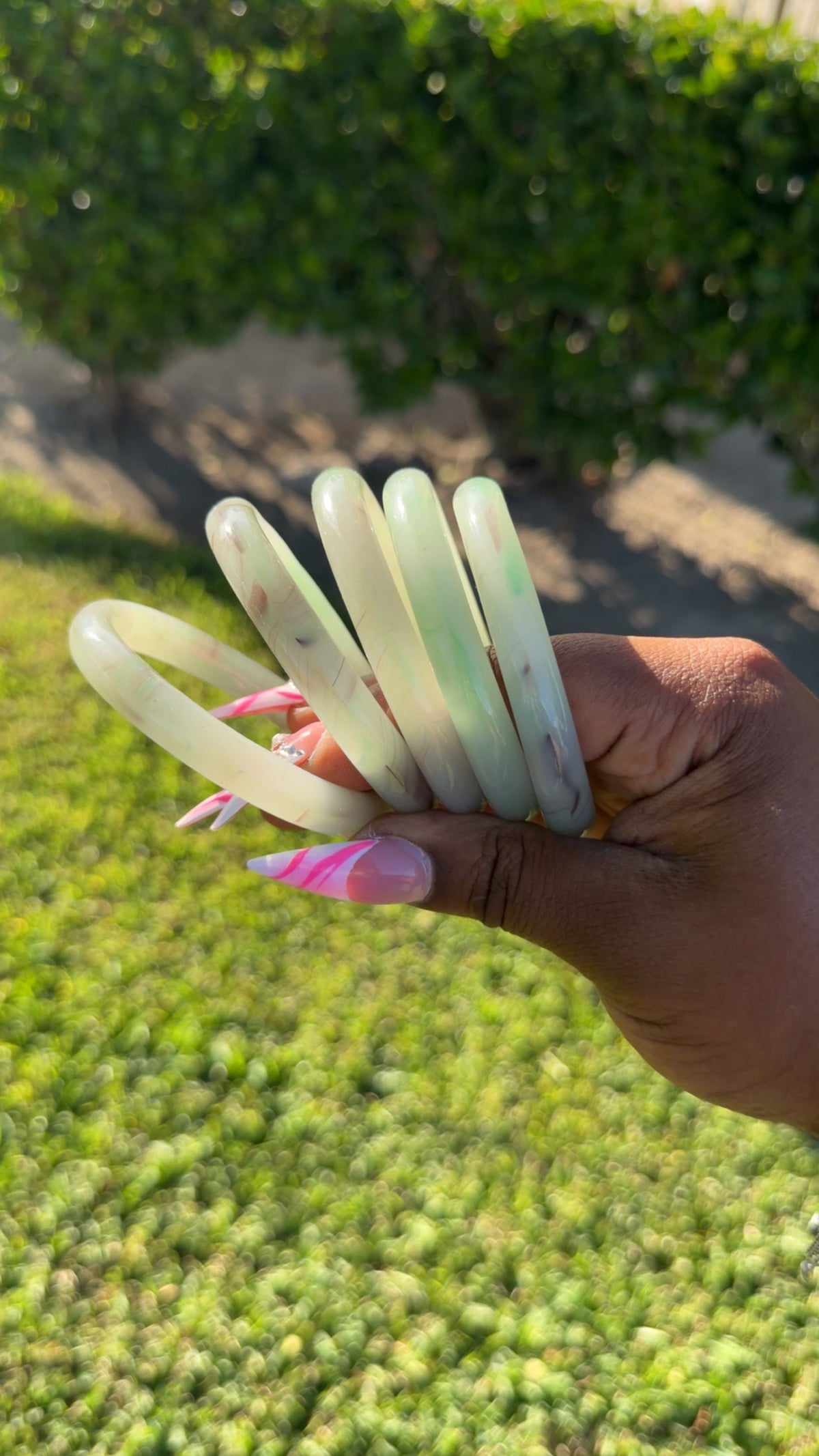 Shades of Green Jade Bangles